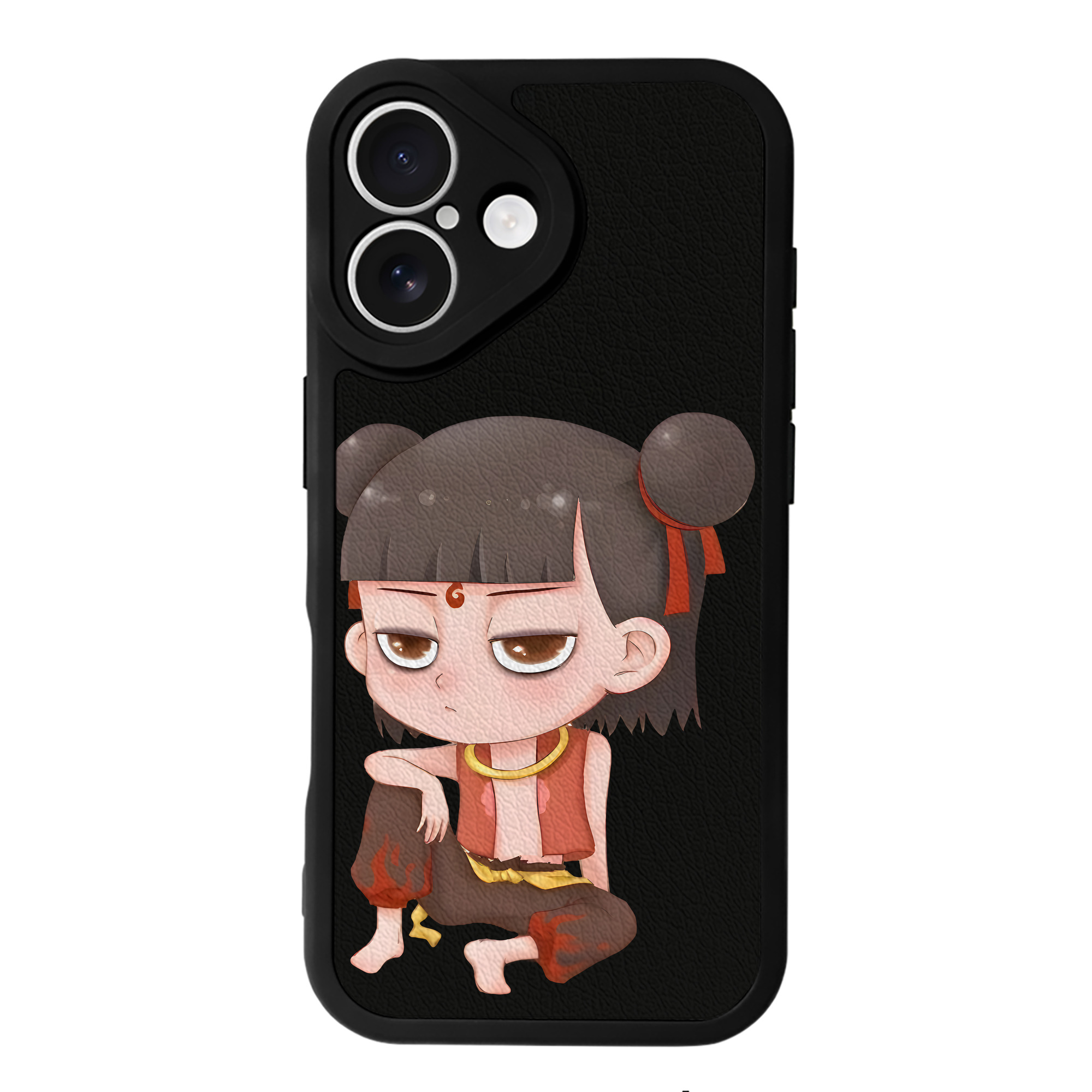 （画像用） Ne Zha 2 ナタ 魔童の大暴れ 【iPhone 16シリーズ対応】シリコンスマホケース（レザー調） 材質：シリコン